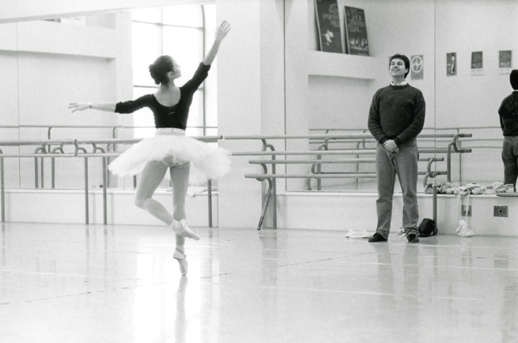 John Meehan with RWB Dancer rehearsing in studios