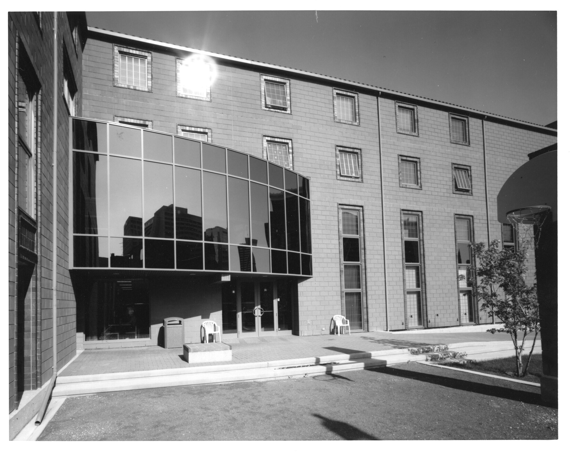 black and white photo of the old Student Boarding