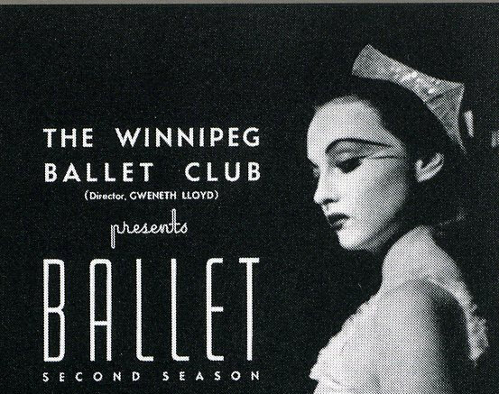 vintage poster of the Winnipeg Ballet Club